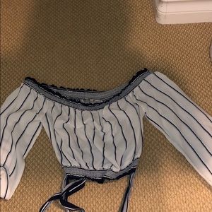 Off shoulder top with ties